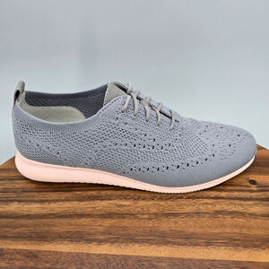 Cole Haan 2.Zerogrand Oxfords Women's 8.5 B Gray Pink Stitchlite Wingtip Shoes
